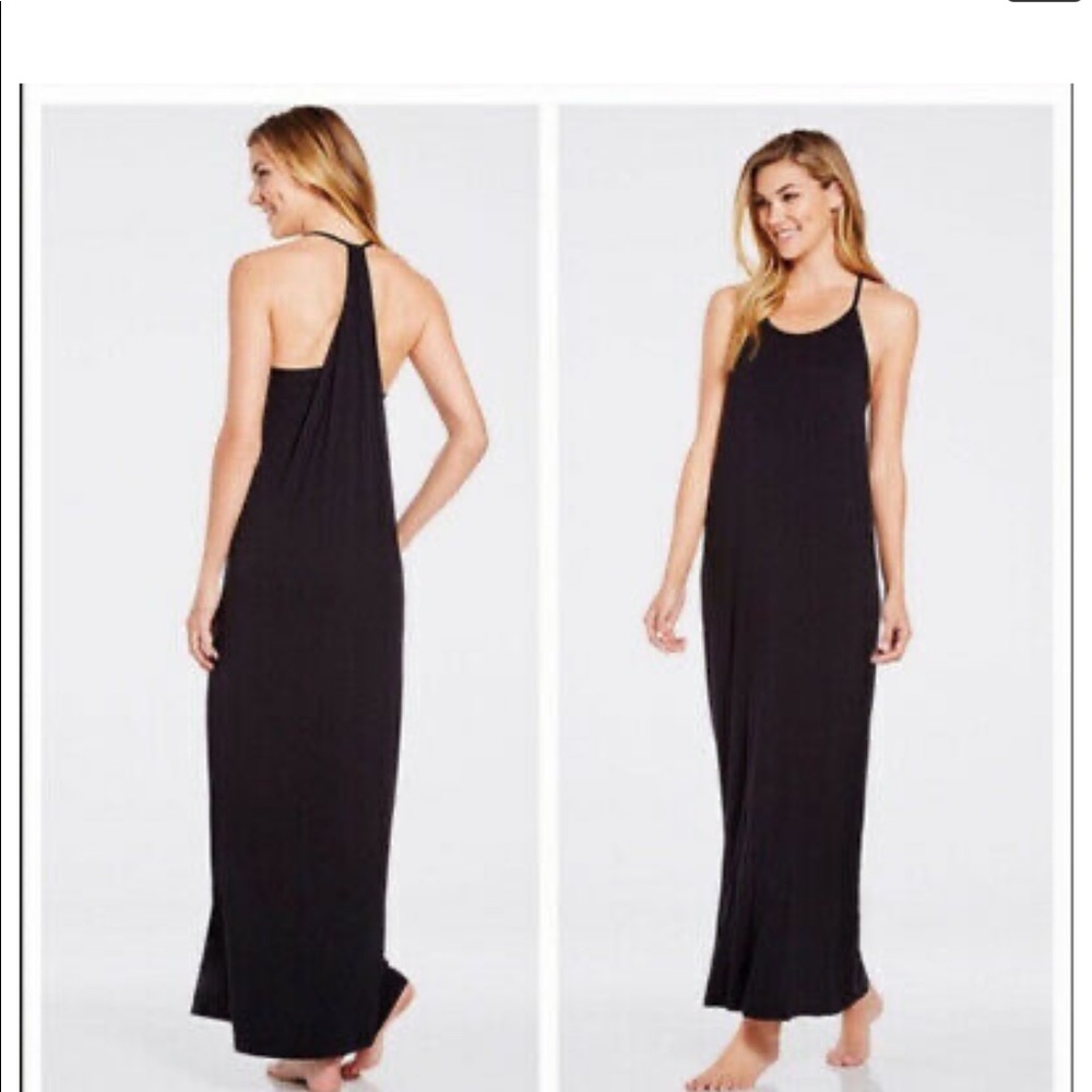 Fabletics Black Racerback Maxi Dress